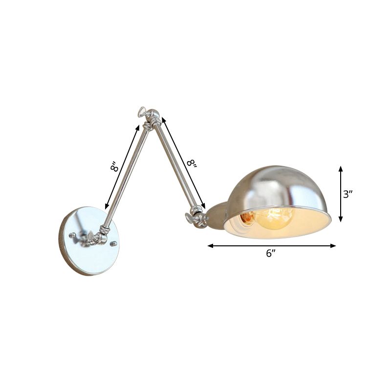 Epoch Minimalista LED Applique Metallo Regolabile Argento