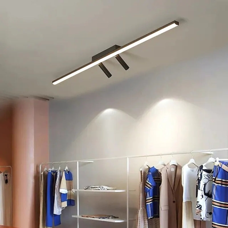Aim Moderno LED Plafoniera Nero Lineare Semplice