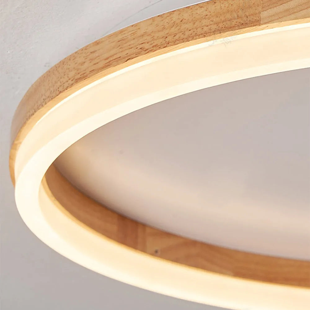 Solenor Ceiling Light Flush Mount Wood
