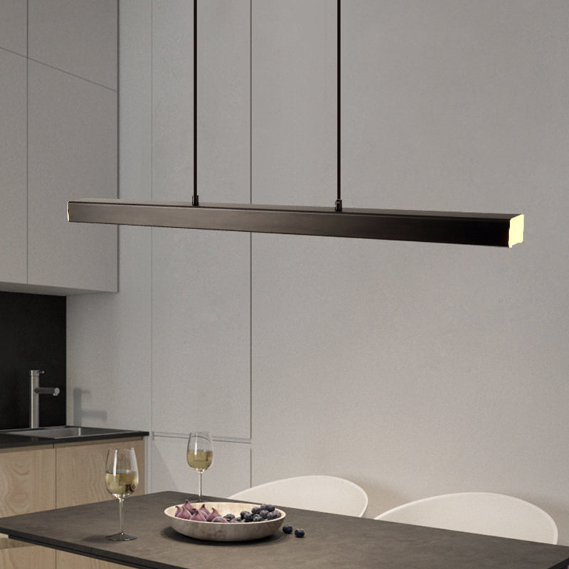 Arisha Moderna LED Lampada a Sospensione Metallo Nero/Marrone Lineare