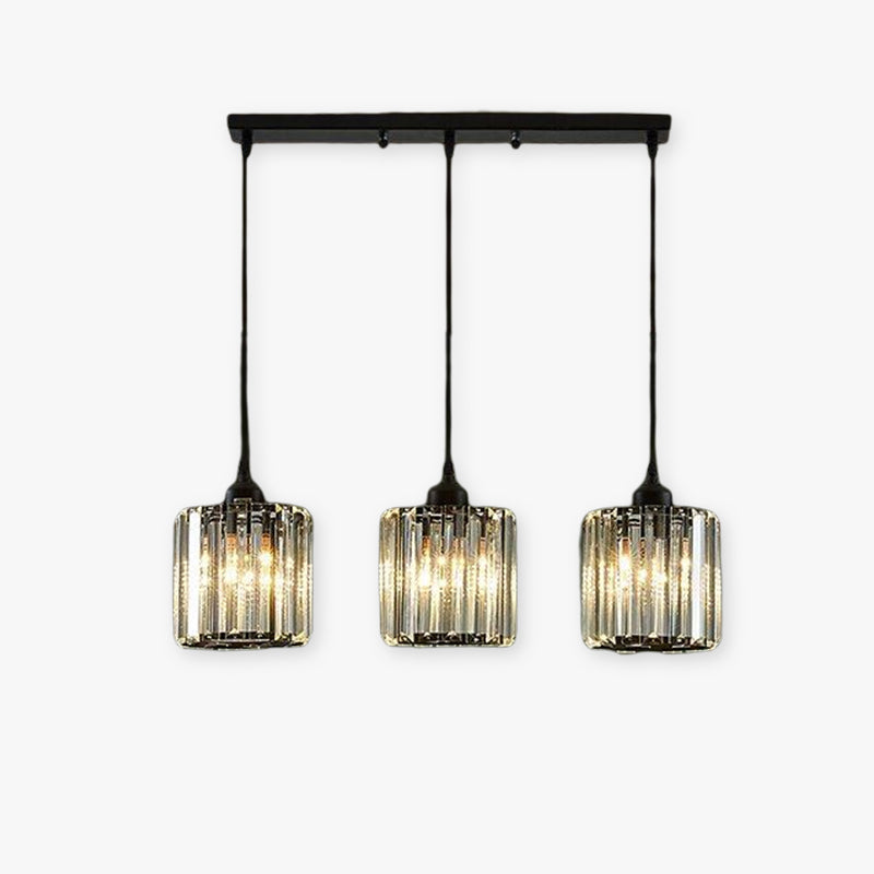 Maruvo Pendant Light Modern Cluster Cylinder Glass