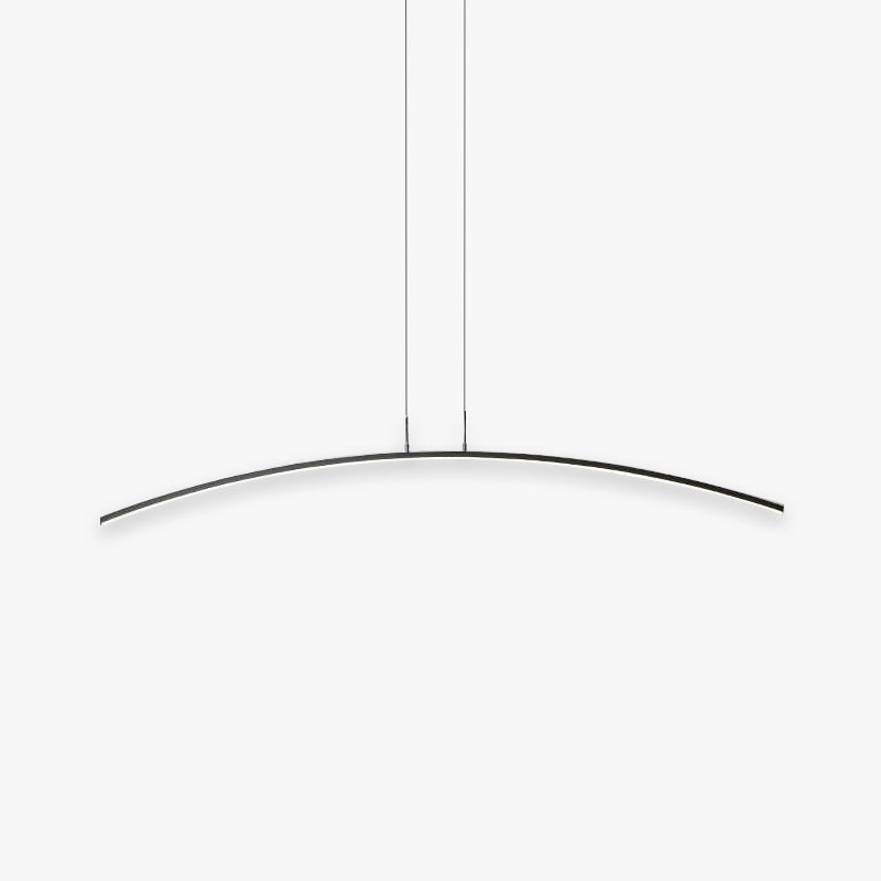 Arisha Moderna LED Curvo Lineare Lampada a Sospensione Nero/Bianco Sala da Pranzo/Soggiorno/Camera da Letto
