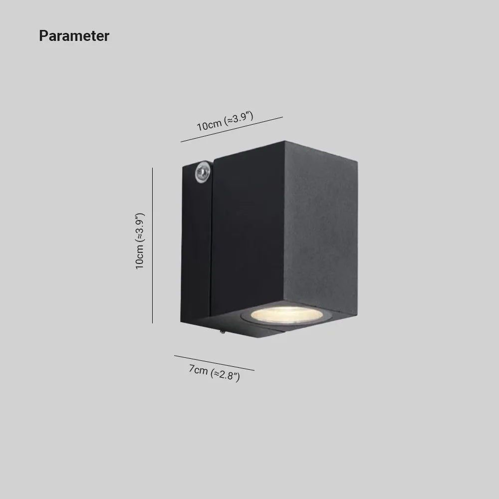 Lyris Wall Lamp Modern Outdoor Rotatable Spotlight Black
