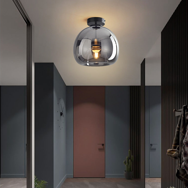 Arisha Moderno LED Lampade a Sospensione Cupola Vetro Oro/Nero Trasparente
