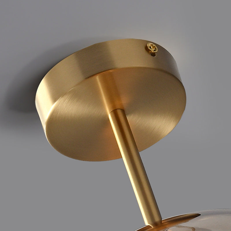 Arisha Moderno LED Lampade a Sospensione Cupola Vetro Oro/Nero Trasparente
