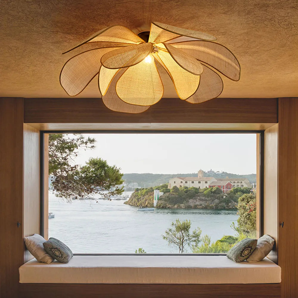Seli Handmade Pendant Light, Rattan/Willow Weave