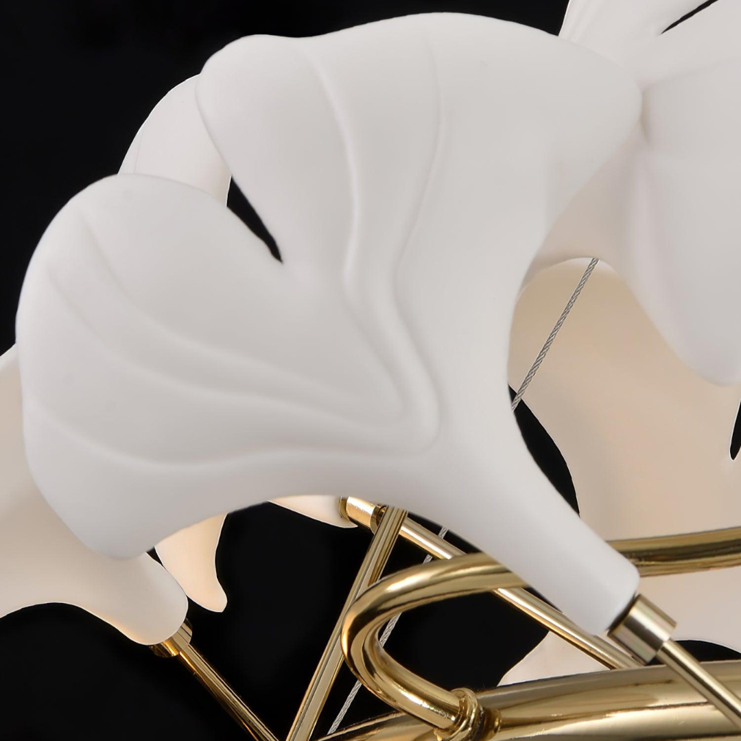 Olivia Design Bellissimo LED Lampade a Sospensione Spirale Ginkgo Biloba Metallo Ceramico  Soggiorno/Camera da Letto