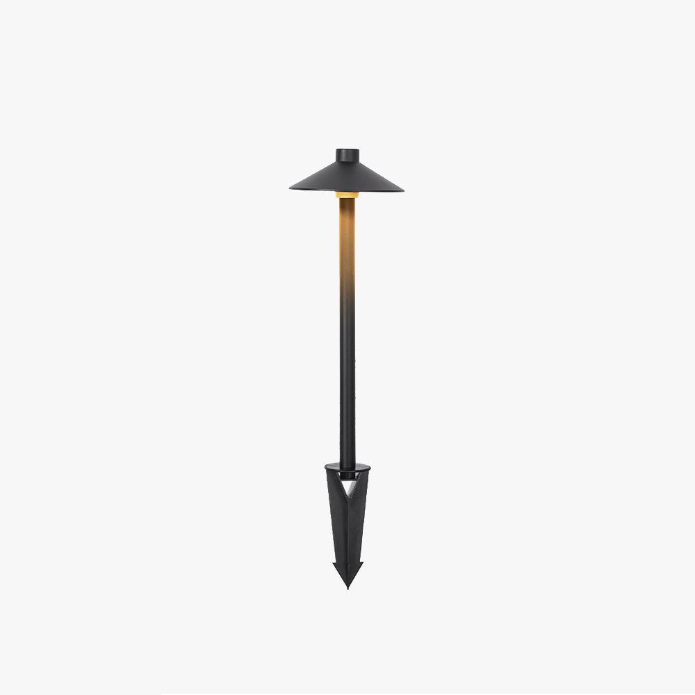 Dorvenia Outdoor Path Light Contemporary Cap-Shaped Black
