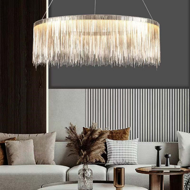 Arisha Lusso LED Lampada a Sospensione Catena Nappa