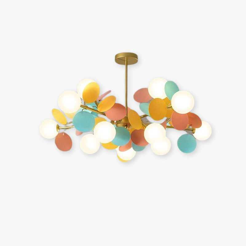 Aria Lampadario a Rami di Fiori Multicolore per Soggiorno