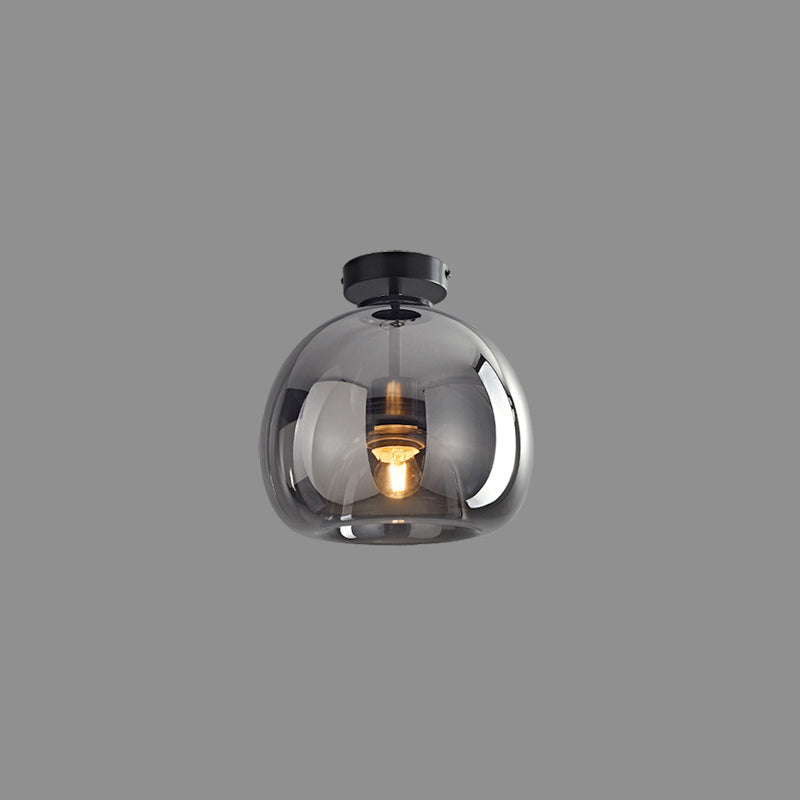 Arisha Moderno LED Lampade a Sospensione Cupola Vetro Oro/Nero Trasparente
