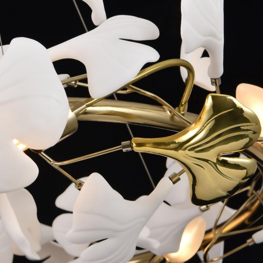 Olivia Design Bellissimo LED Lampade a Sospensione Spirale Ginkgo Biloba Metallo Ceramico  Soggiorno/Camera da Letto