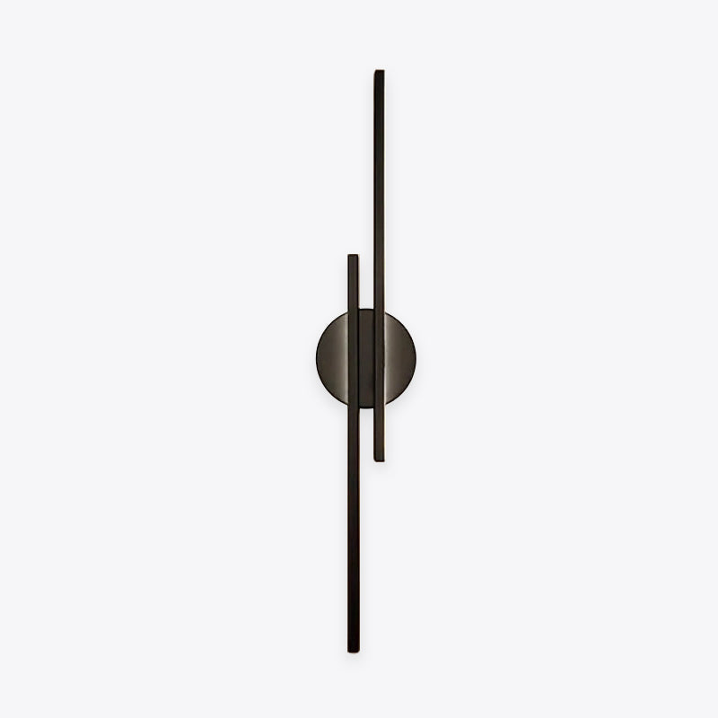 Noviq Modern Nordic Disc/Linear LED Wall Lamp, Black/White