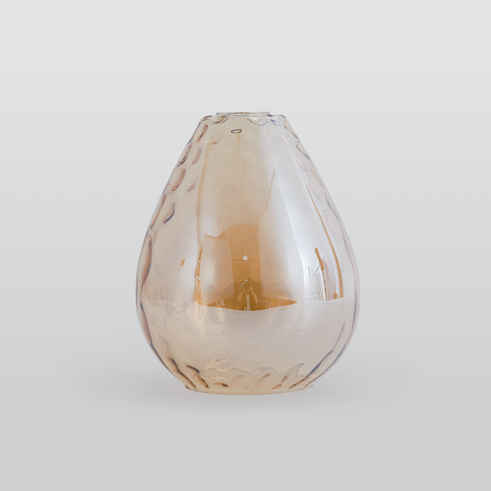 Alverin Pendant Light Glass Wood Amber