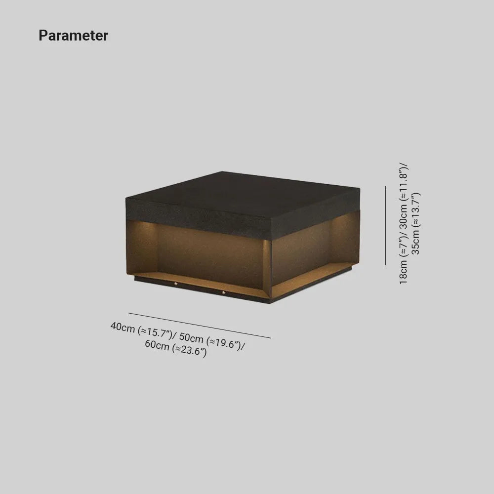 Lenovae Post Lamps Outdoor Modern Square Solar
