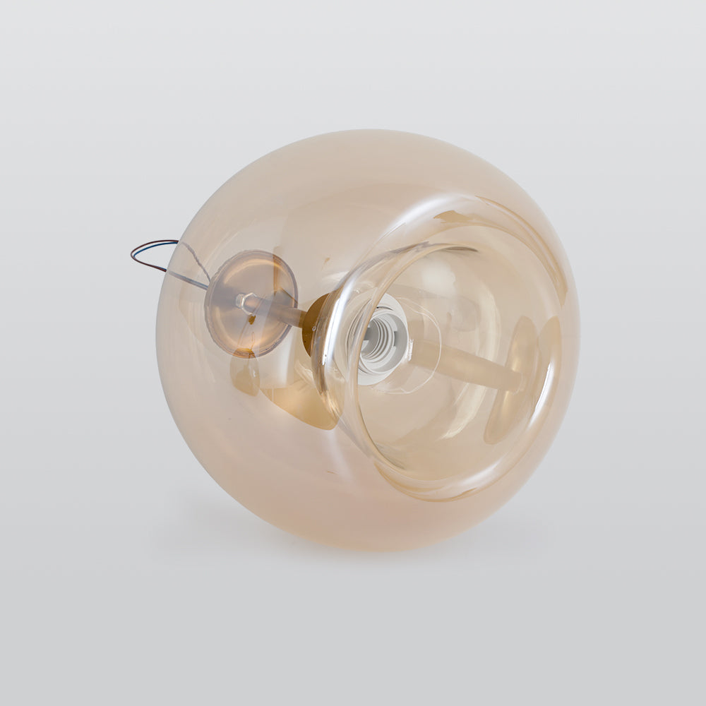 Arisha Moderno LED Lampade a Sospensione Cupola Vetro Oro/Nero Trasparente