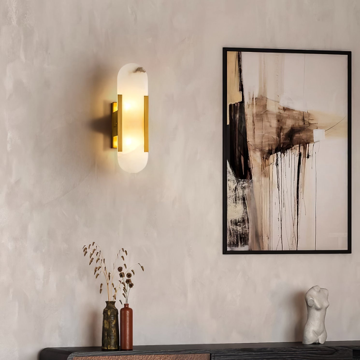Corenil Wall Lamp Luxury Alabaster