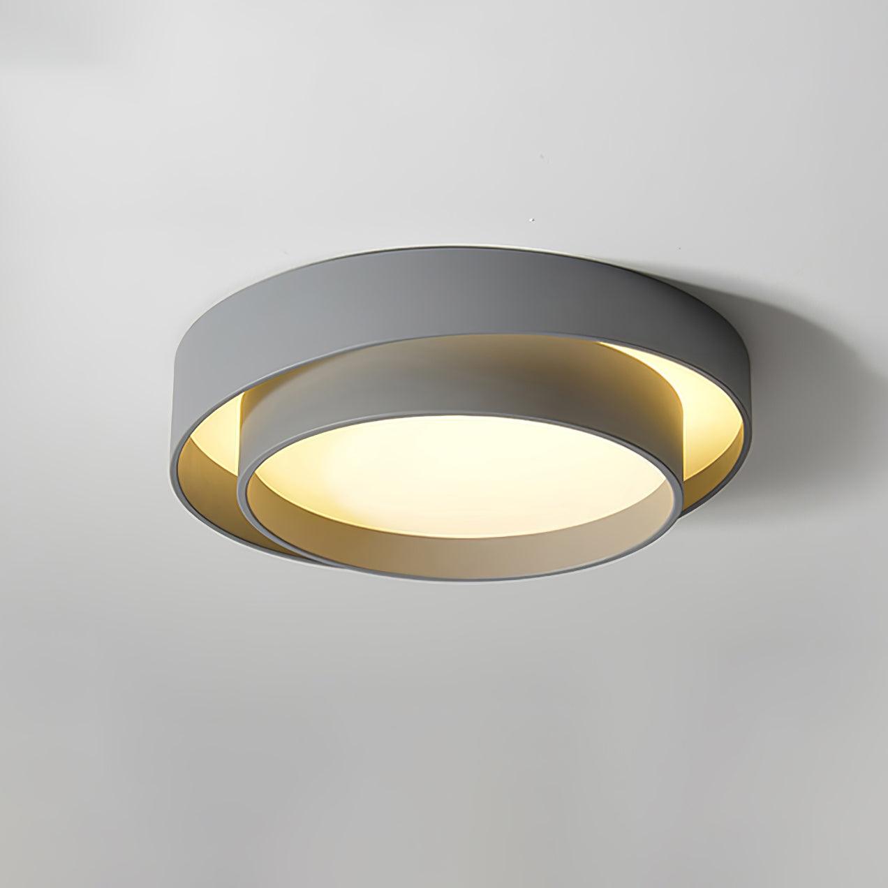 Arisha Lampada da Soffitto con Doppio Anello a Forma Cilindrica