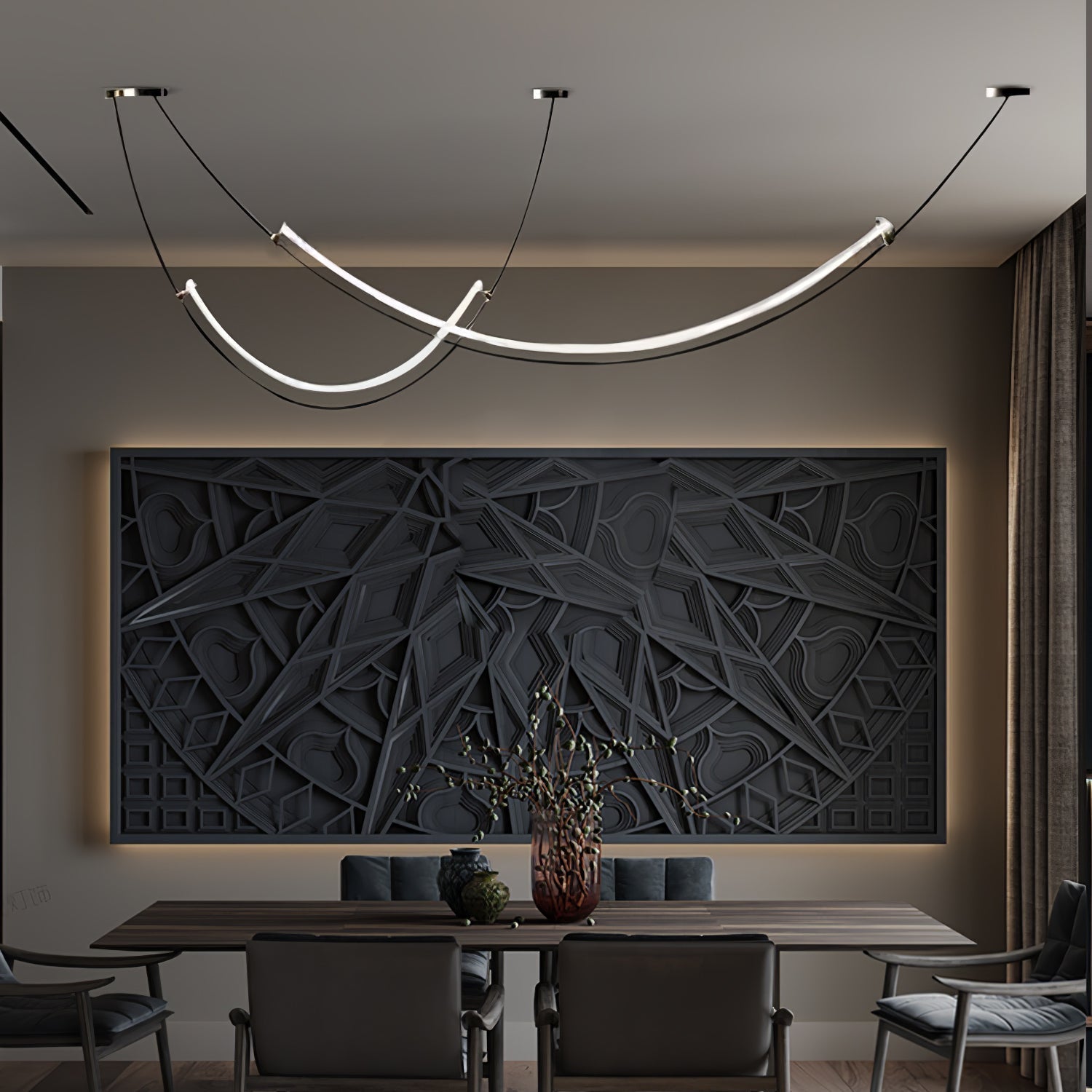 Arisha Lampada a Sospensione LED Curva