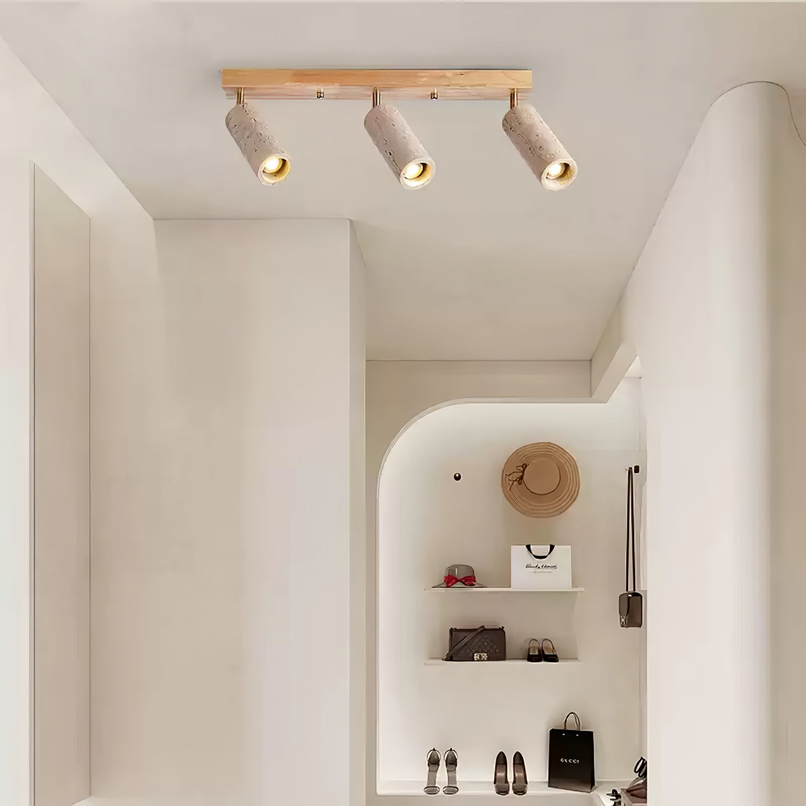 Eurliryra Multi-Cylinder Travertine Track Light - Neutralighting