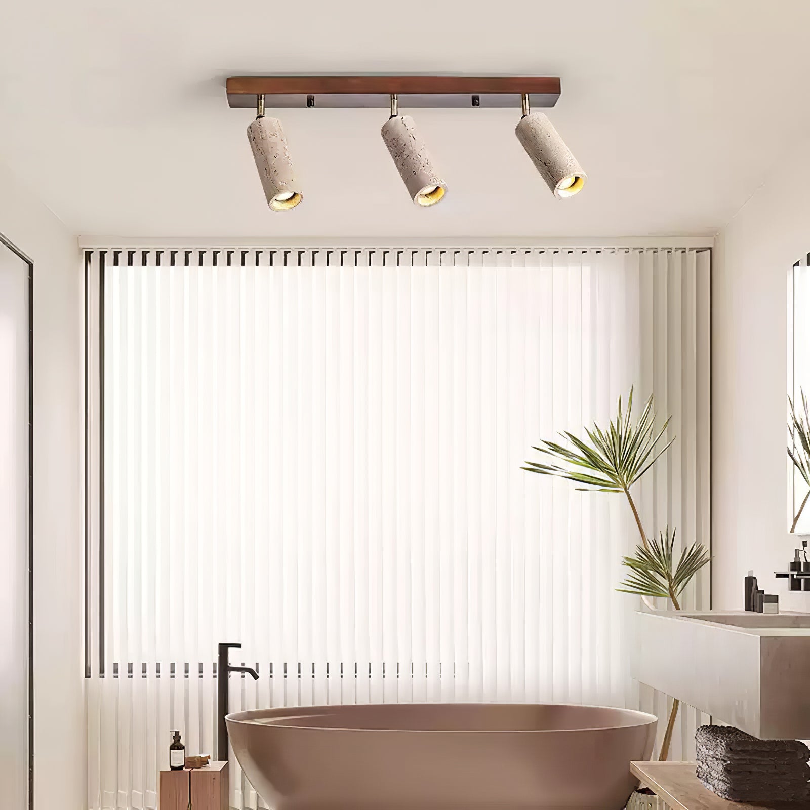Eurliryra Multi-Cylinder Travertine Track Light - Neutralighting