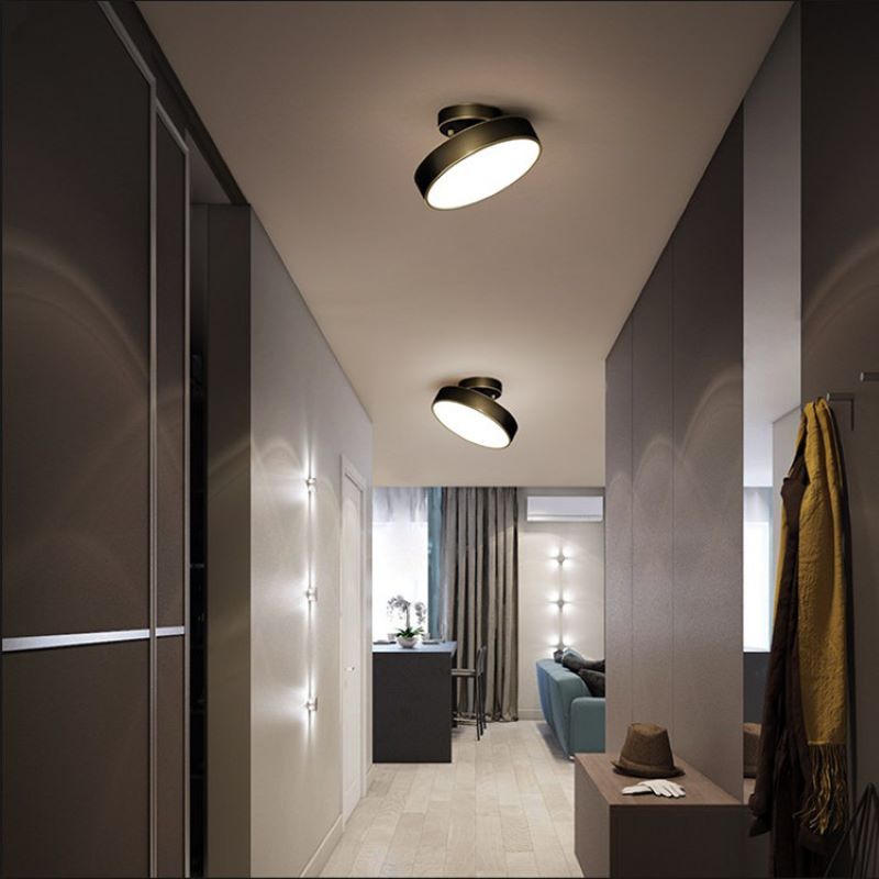 Arisha Moderno Metallo Acrilico Plafoniera Nero Rame Soggiorno Camera da letto