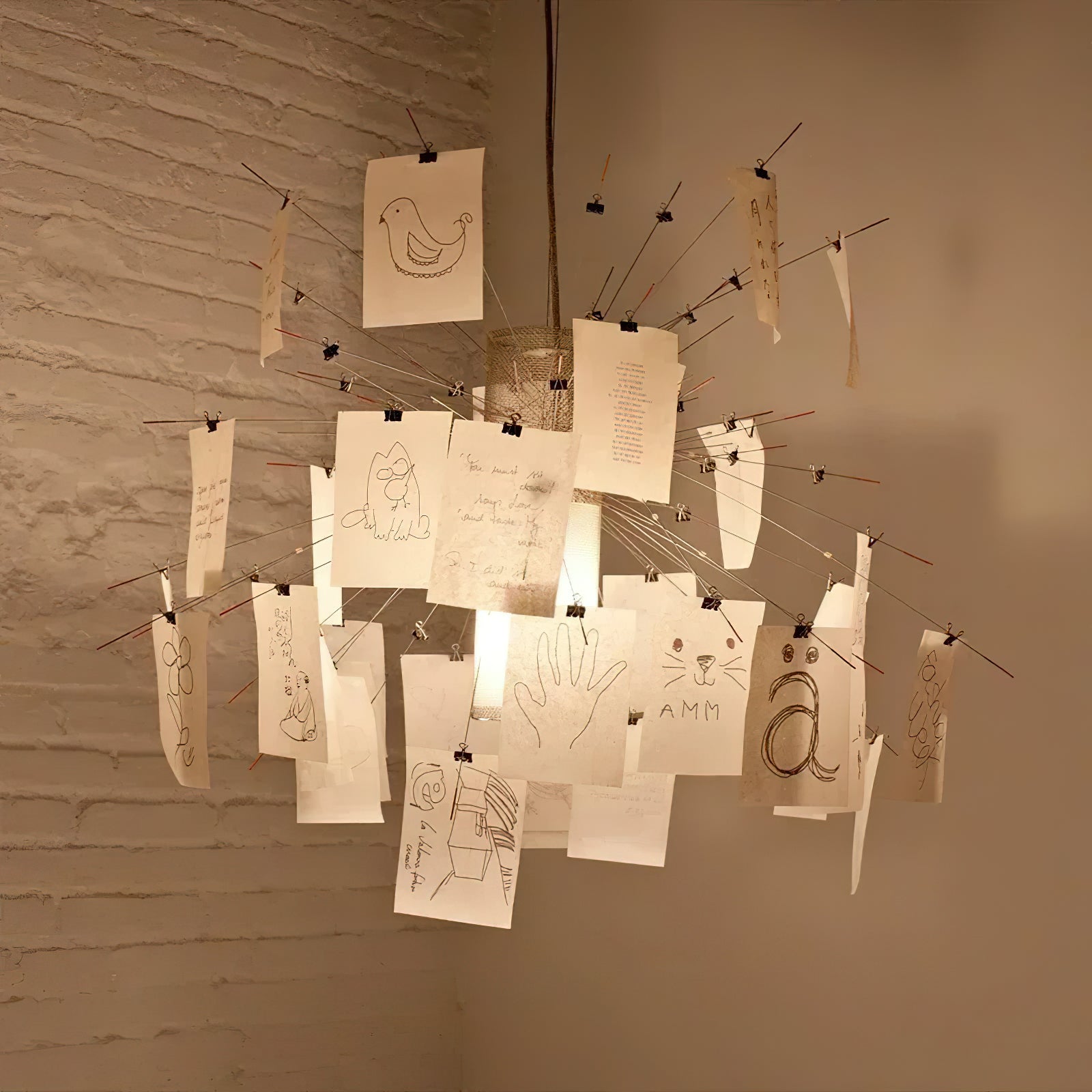 Ortheen Individual Creativity Paper Metal Chandelier - Lamp Copper