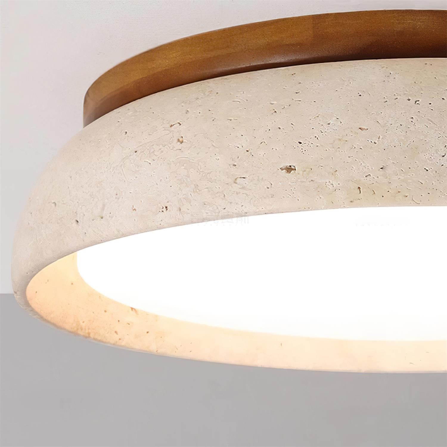 Ritta Lampada da Soffitto in Pietra Travertino