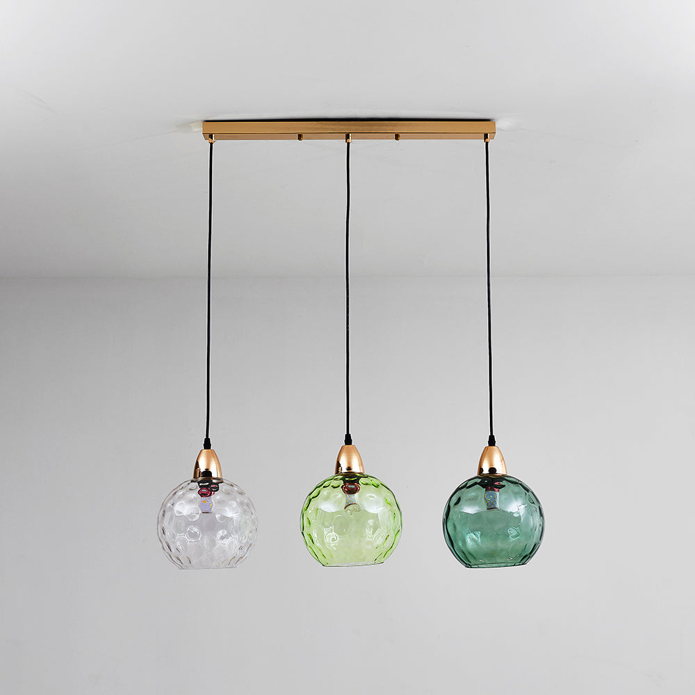 Valentina Design LED Lampada a Sospensione Vetro Ripple Acqua Variopinte Ciondolo Sfera Soggiorno/Camera da Letto