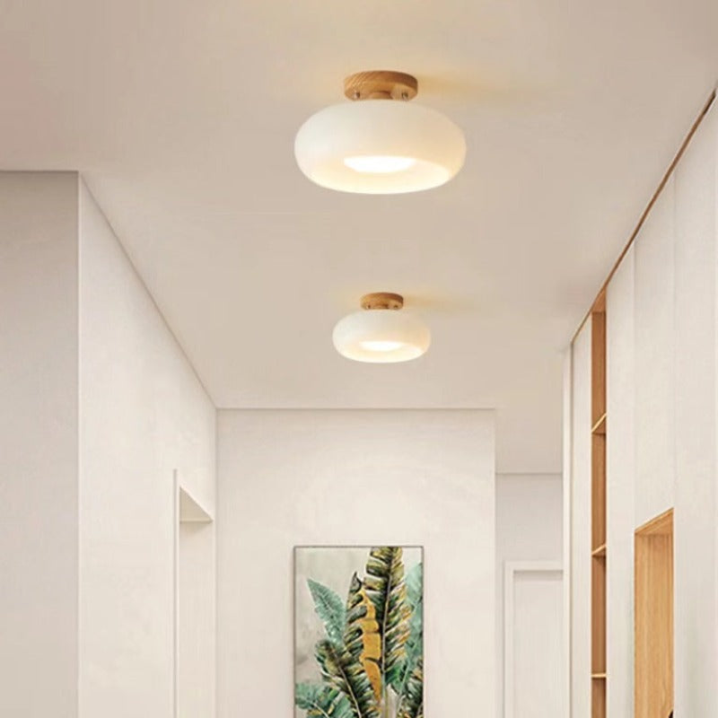 Velorn Ceiling Light Flush Mount Wood
