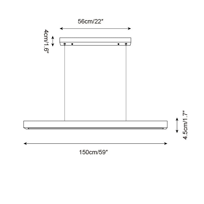 Imiror Lampada a Sospensione Lineare Minimalista Travertino