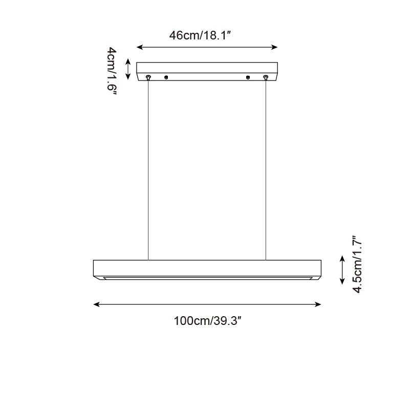 Imiror Lampada a Sospensione Lineare Minimalista Travertino