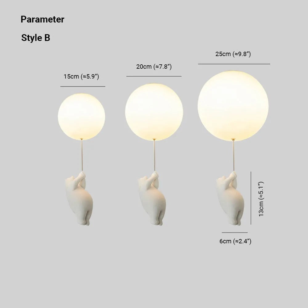 Seron Bear Balloon Ceiling /Pendant Light