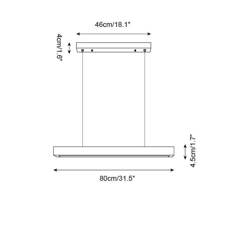 Imiror Lampada a Sospensione Lineare Minimalista Travertino