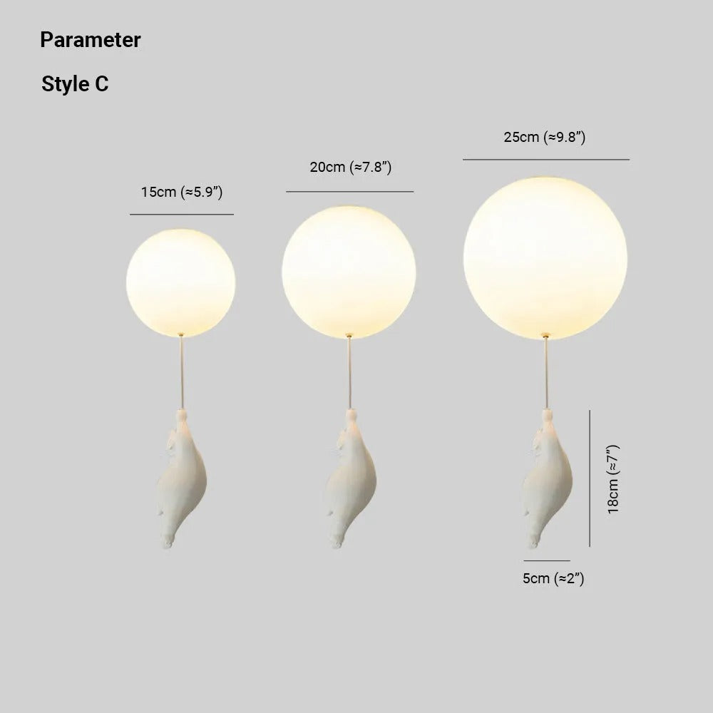 Seron Bear Balloon Ceiling /Pendant Light